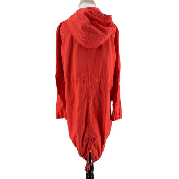 Old Navy Women's Rebellion Red Anorak Hooded Long Sleeve Jacket Size Medium - Picture 3 of 6